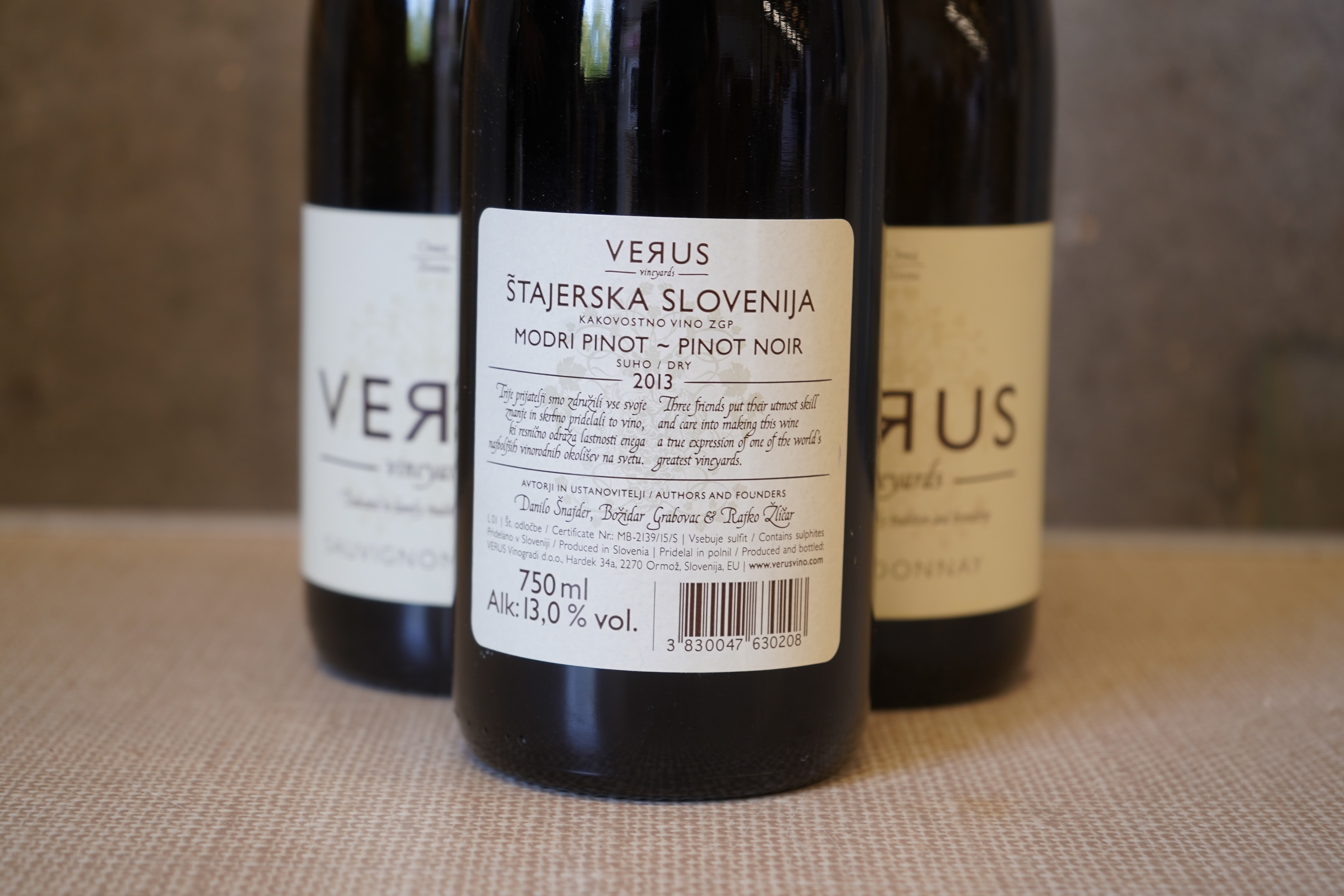 Verus Vineyards, Slovenia: A mixed parcel of red and white wine